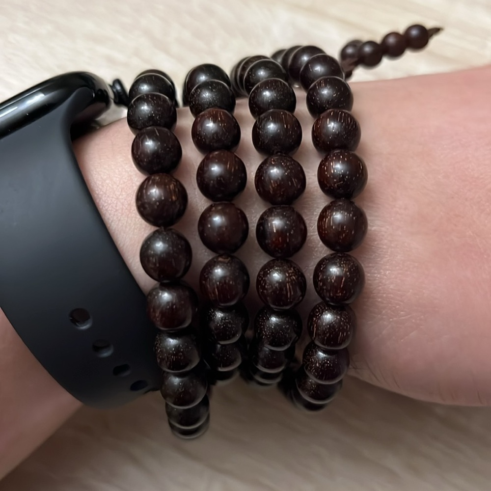 Dark Brown Beaded Necklace - Picture 4 of 4
